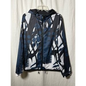 Antony Morato Mens Reversible Rain Jacket Black Blue Size Medium / 48